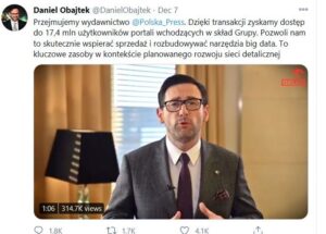 Obajtek, Twitter
