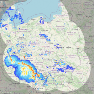 Mapa pogody Instytutu Meteorologii i Gospodarki Wodnej